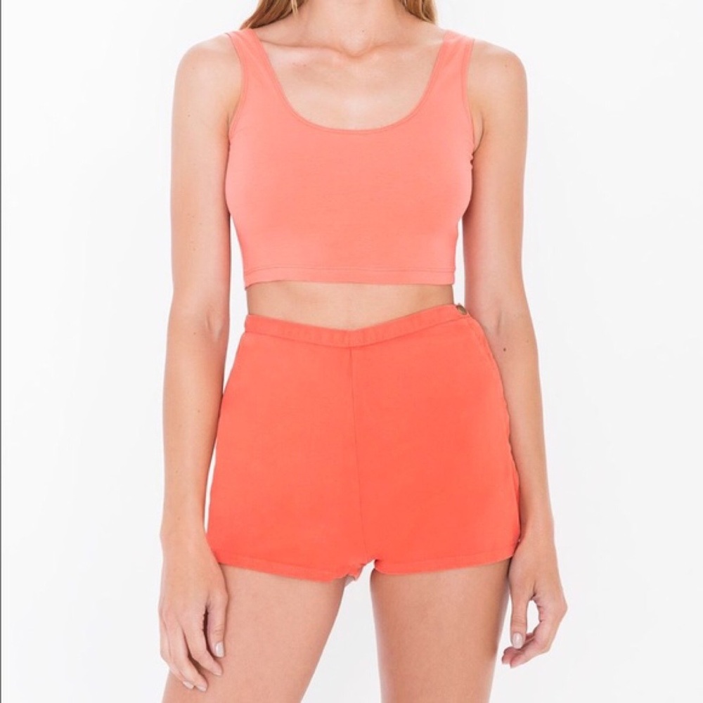 American Apparel | Tap Shorts High Rise Side Zip Size 30/31